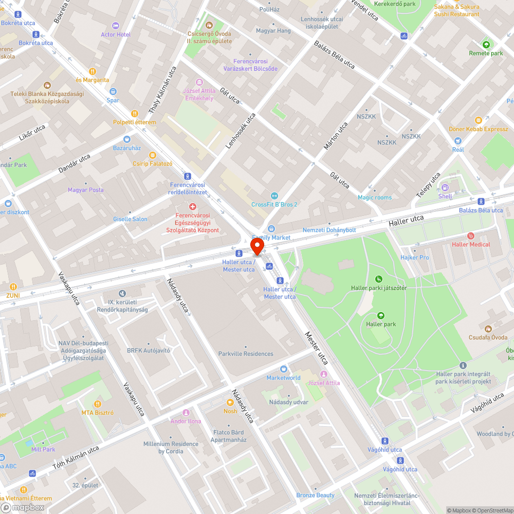 Kátyú a zebrán bejelentés helye