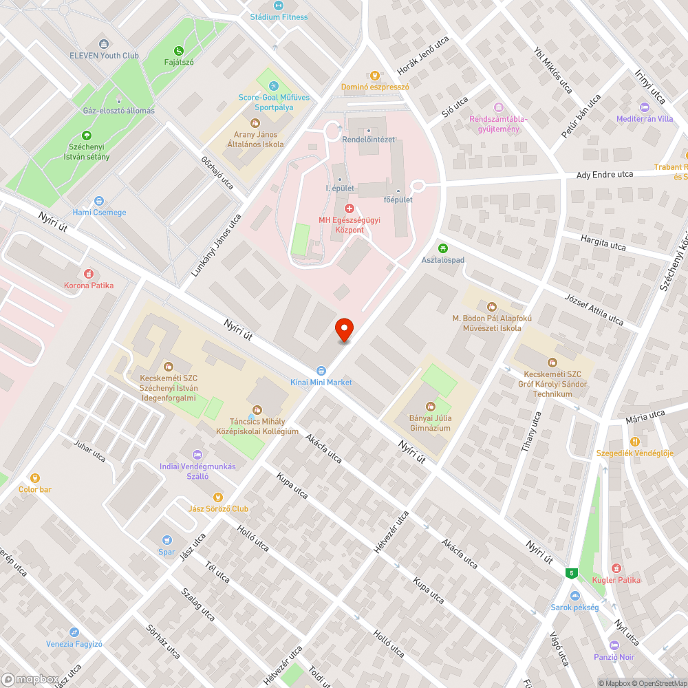 Kátyúk az úttesten bejelentés helye