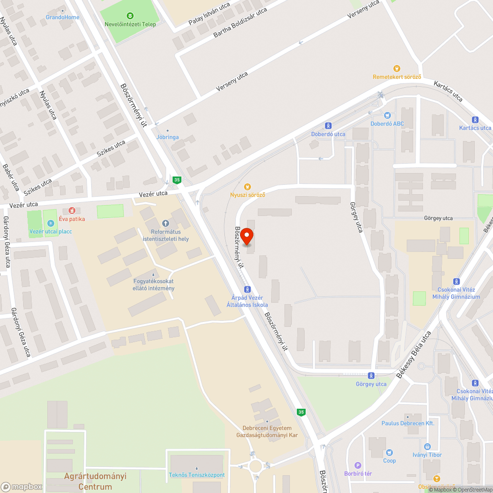 Elhagyott jármű bejelentés helye