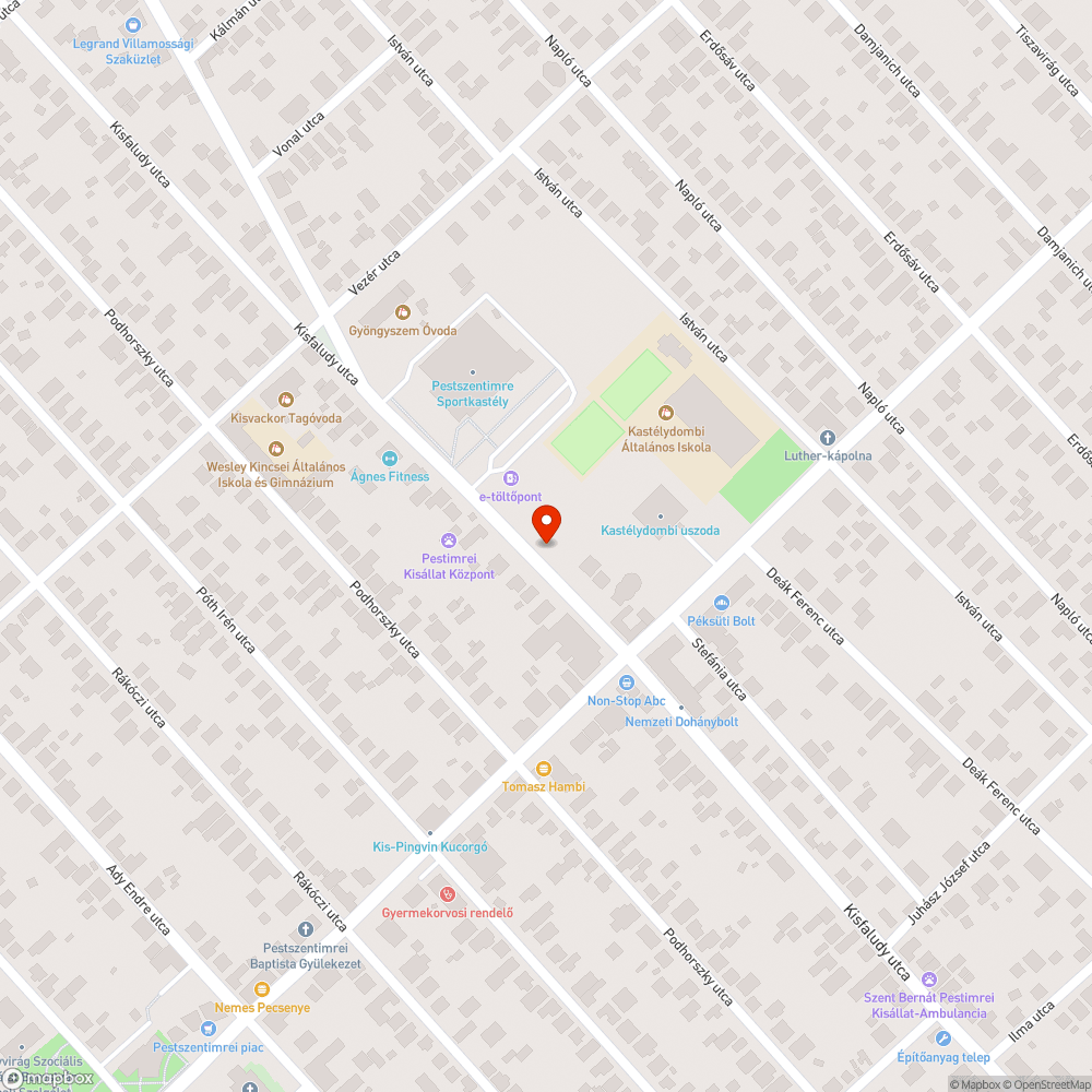 Közlekedésre alkalmatlan járda bejelentés helye