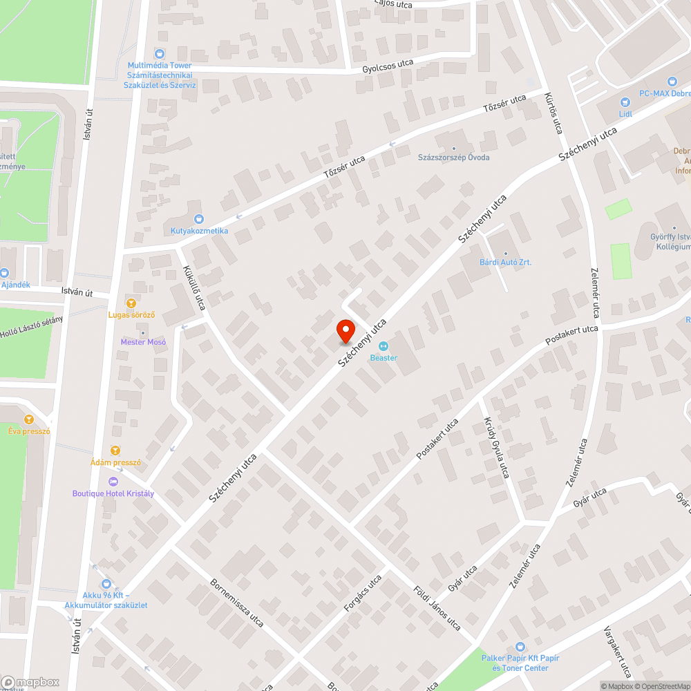 Szemetes utca bejelentés helye