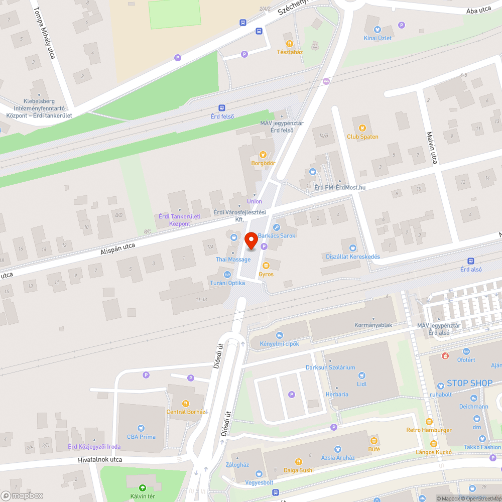 Elhagyott jármű bejelentés helye