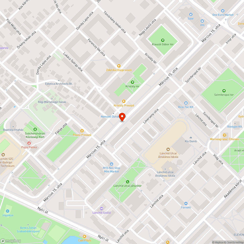 Március 15 utca 68 szám előtti gyalogátkelőhely megvilágítása bejelentés helye