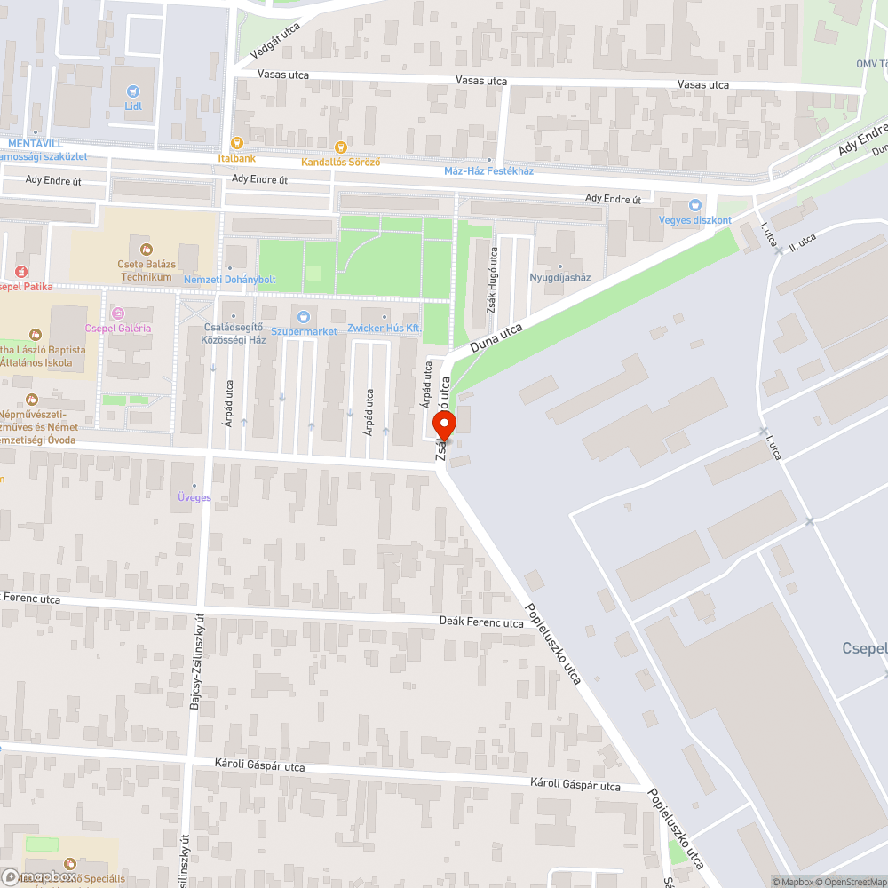 Kátyú a Populeiszku útra forduló kanyarban bejelentés helye