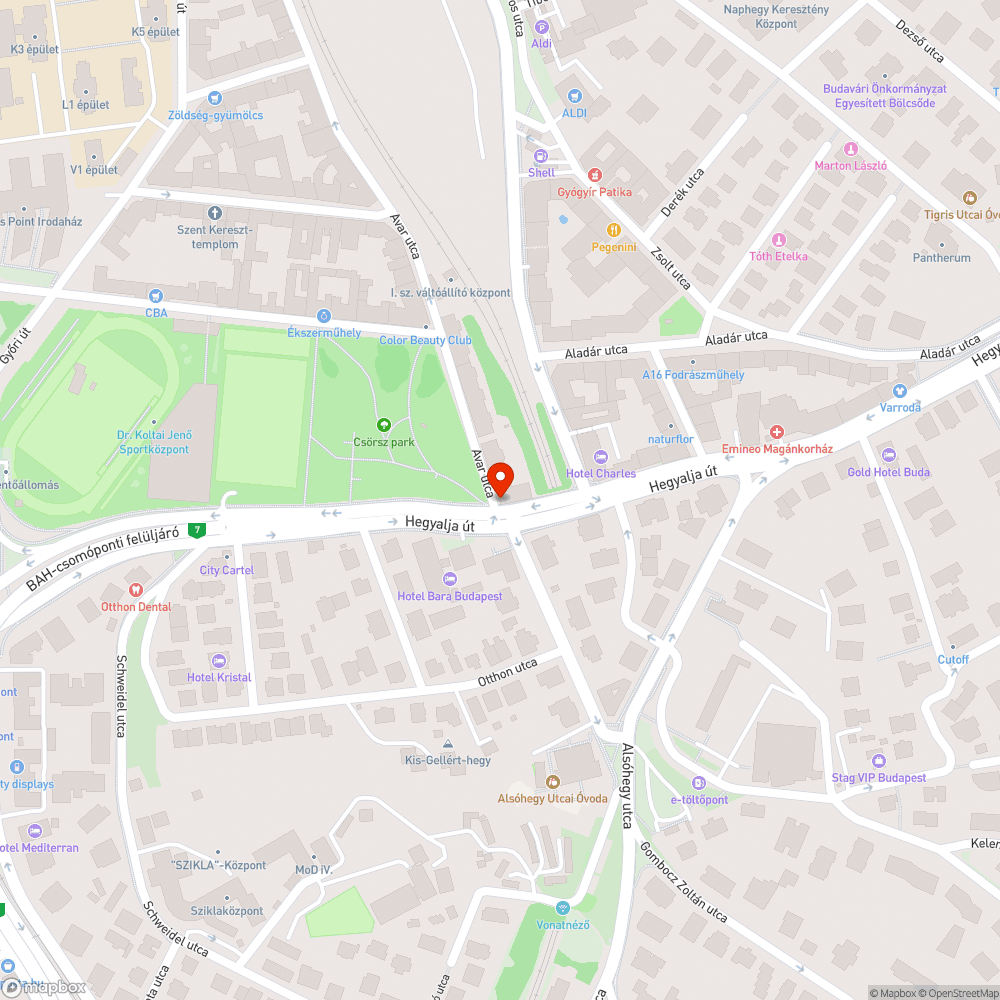 Kiégett gyalogátkelő lámpa bejelentés helye