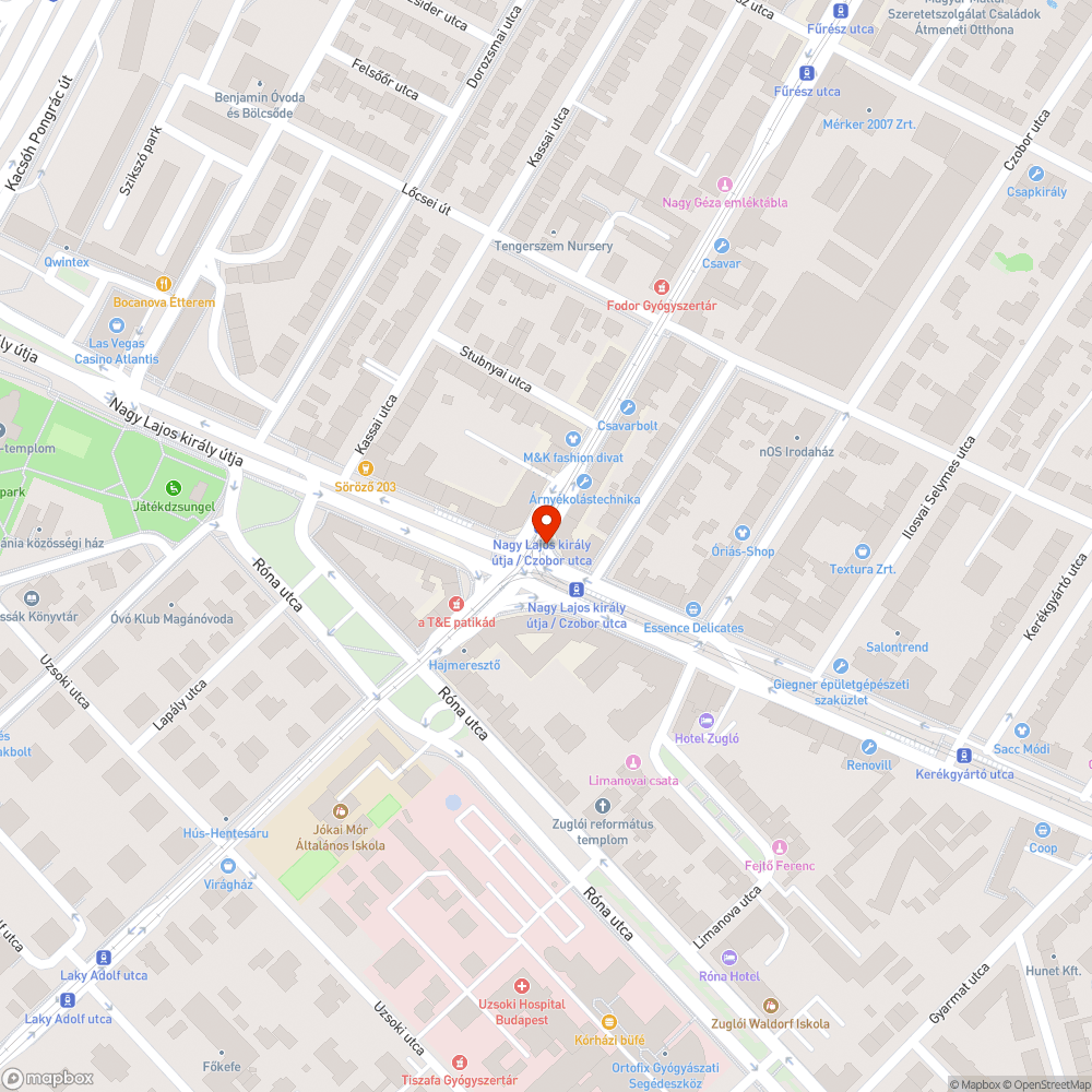 Gyalogosokat indokolatlanul hátráltató lámpa bejelentés helye