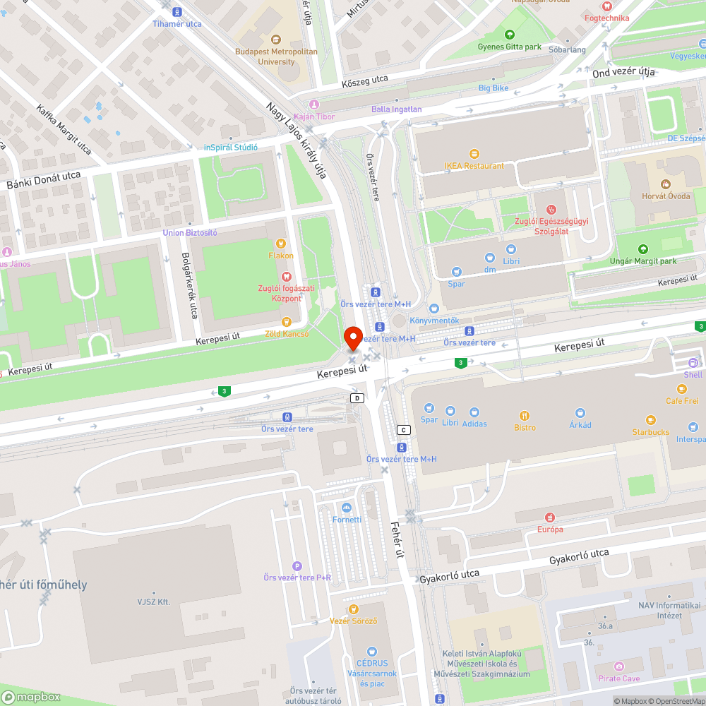 Megrongálódott szegély javítása. bejelentés helye