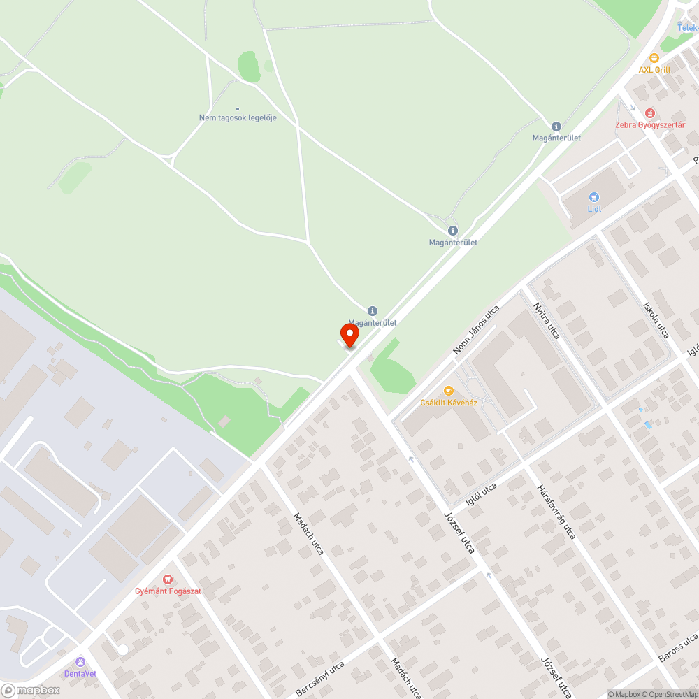 Kidőlt, kitört közlekedési tükör bejelentés helye