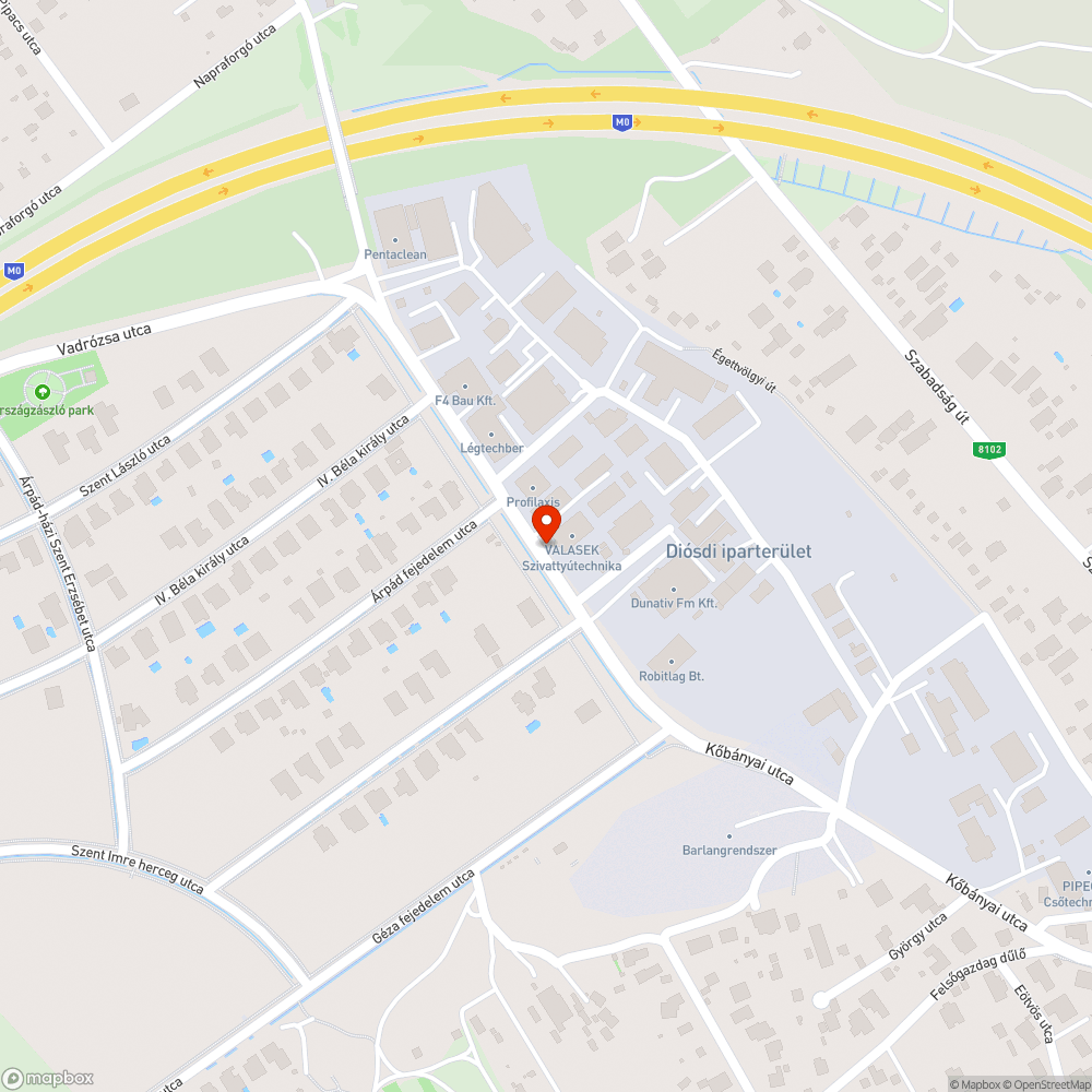 Kátyú bejelentés helye