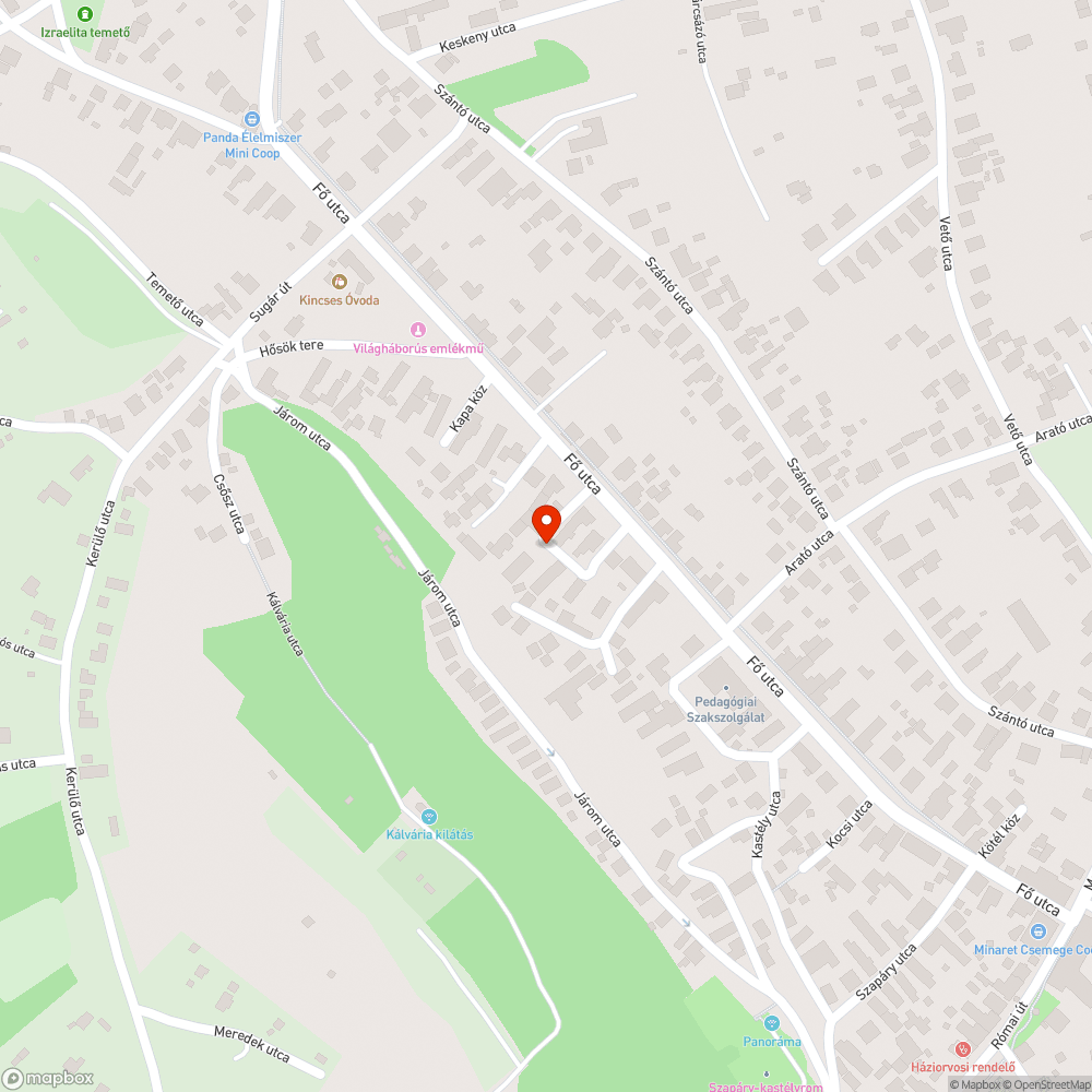 Elhagyott jármű bejelentés helye