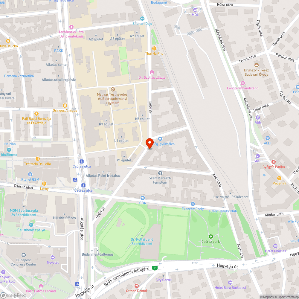 Akadály az úttesten bejelentés helye