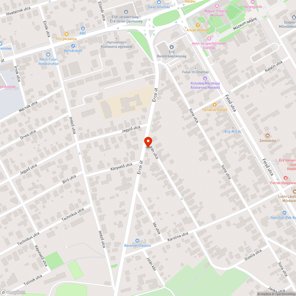 Irén utca forgalomszervezés: egyirányúsítás megnövekedett baleseti kockázatokkal bejelentés helye