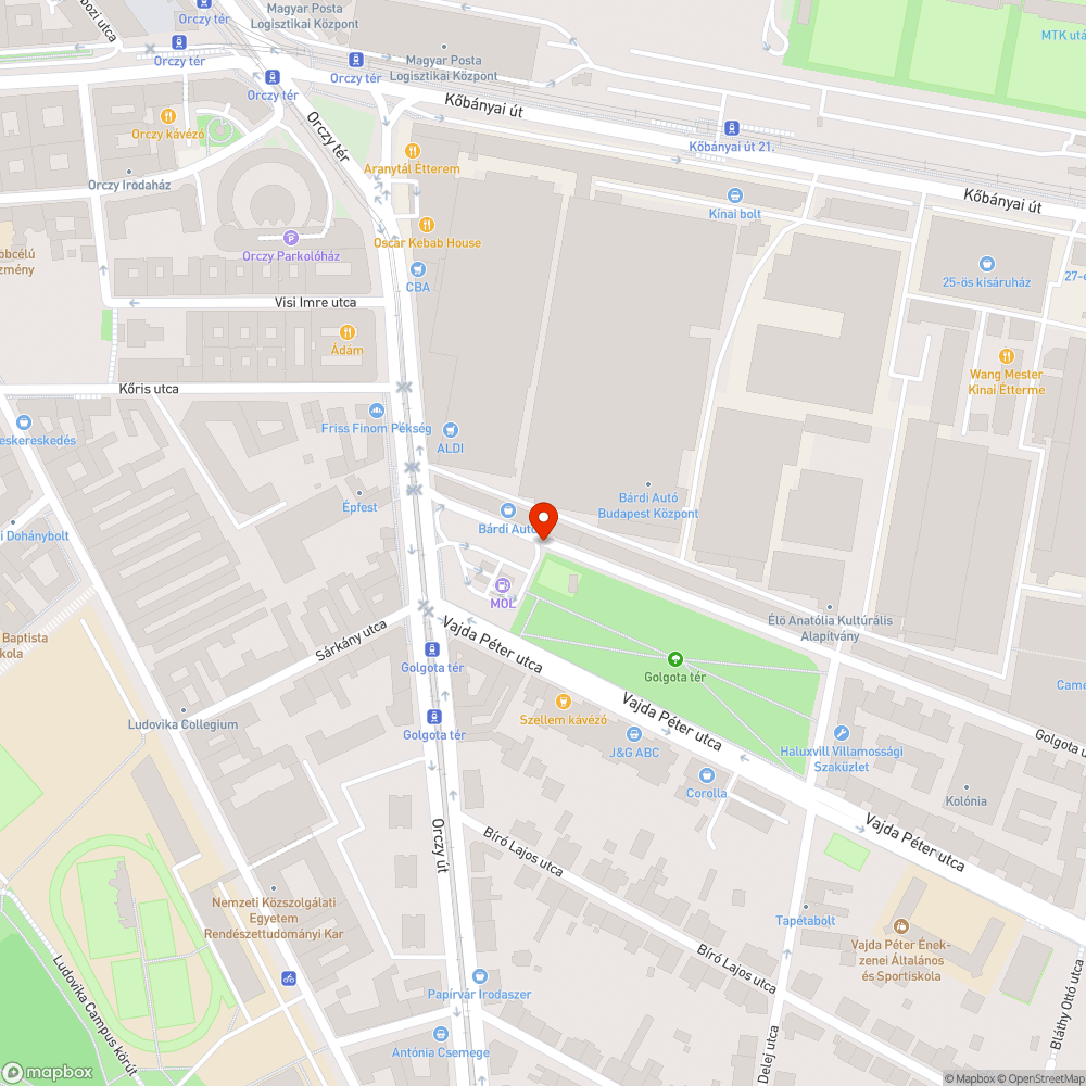 Elhagyott szemetes autó bejelentés helye