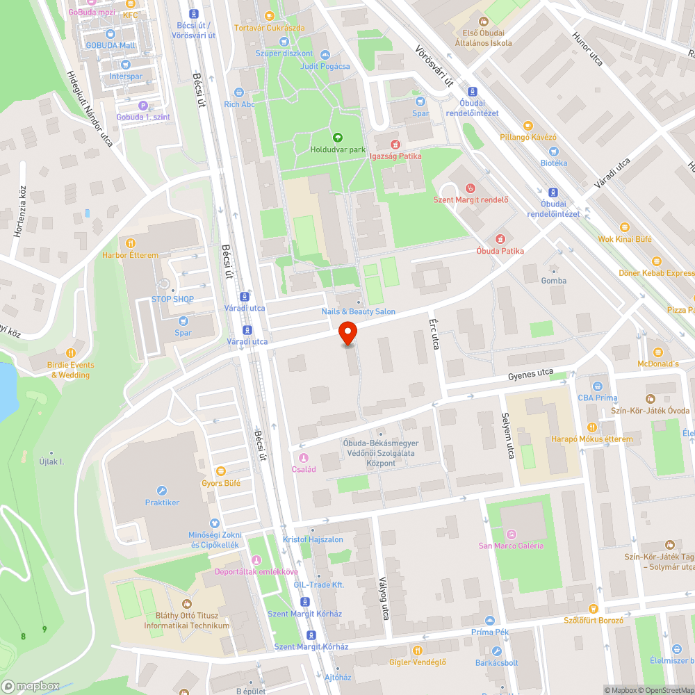 Szétesett köztéri szemetes bejelentés helye