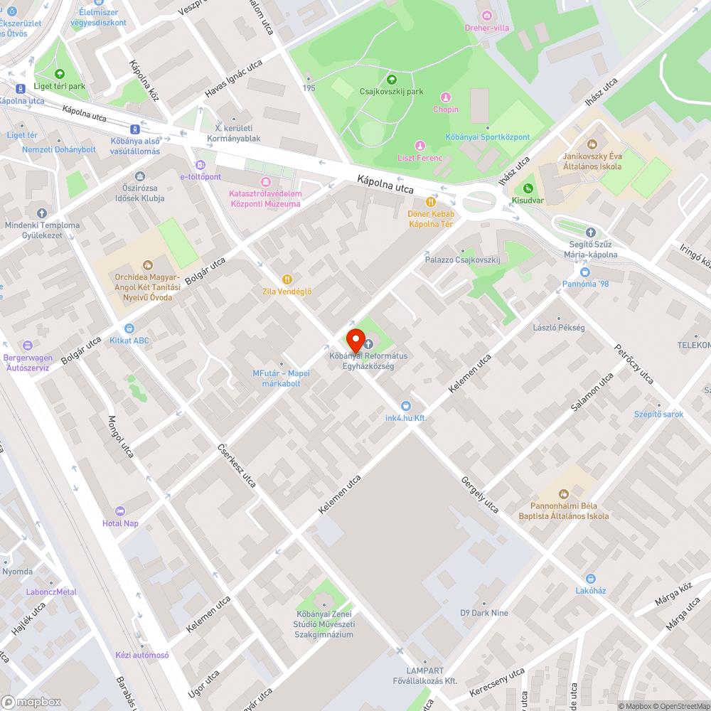 Buszmegállóban hagyott jármű bejelentés helye