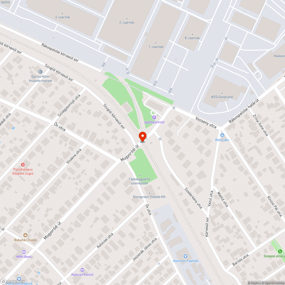 Kátyú a jobb keréknyomban bejelentés helye