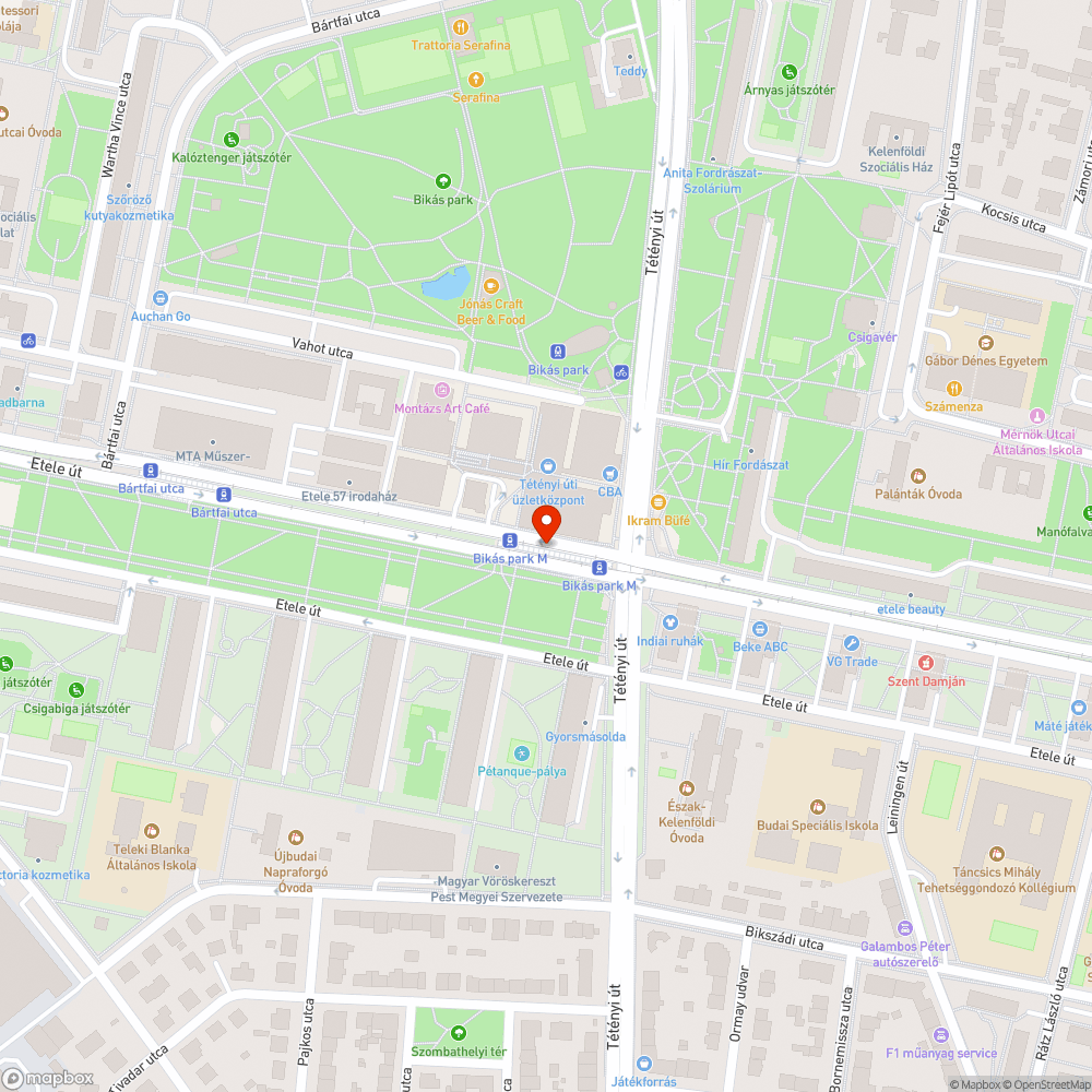 Bika par M bejelentés helye