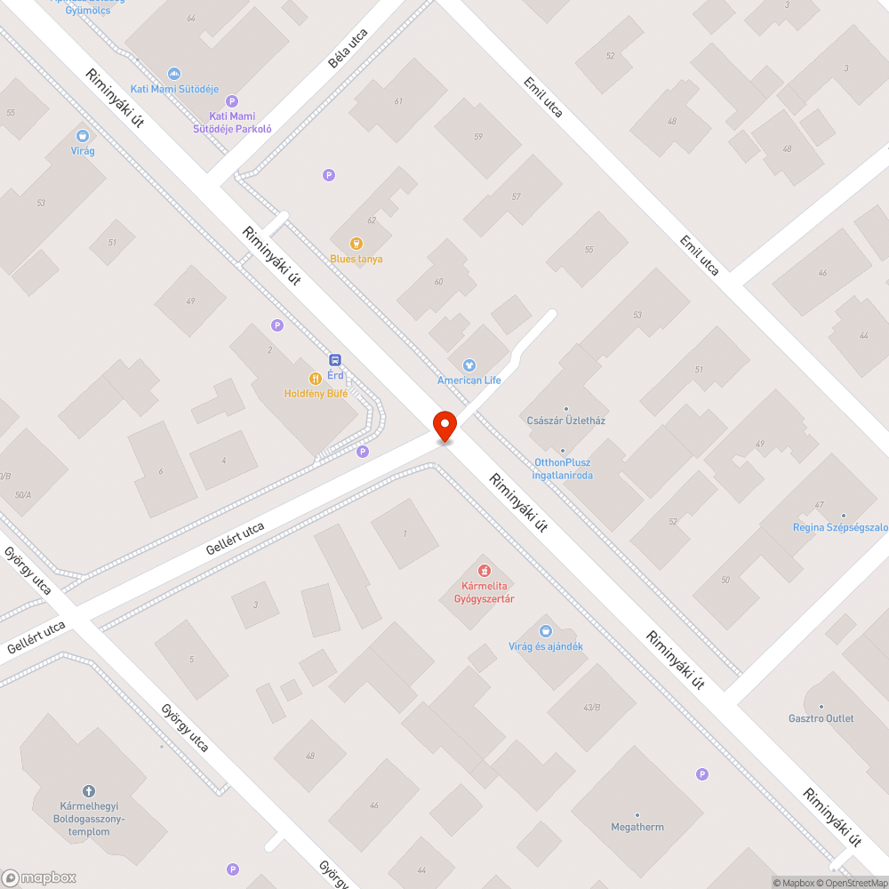 Megrongált telefonfülke bejelentés helye