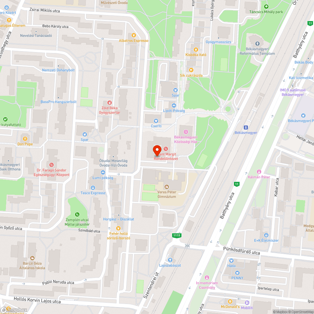 Csobánka téri Rendelőintézet parkolója bejelentés helye