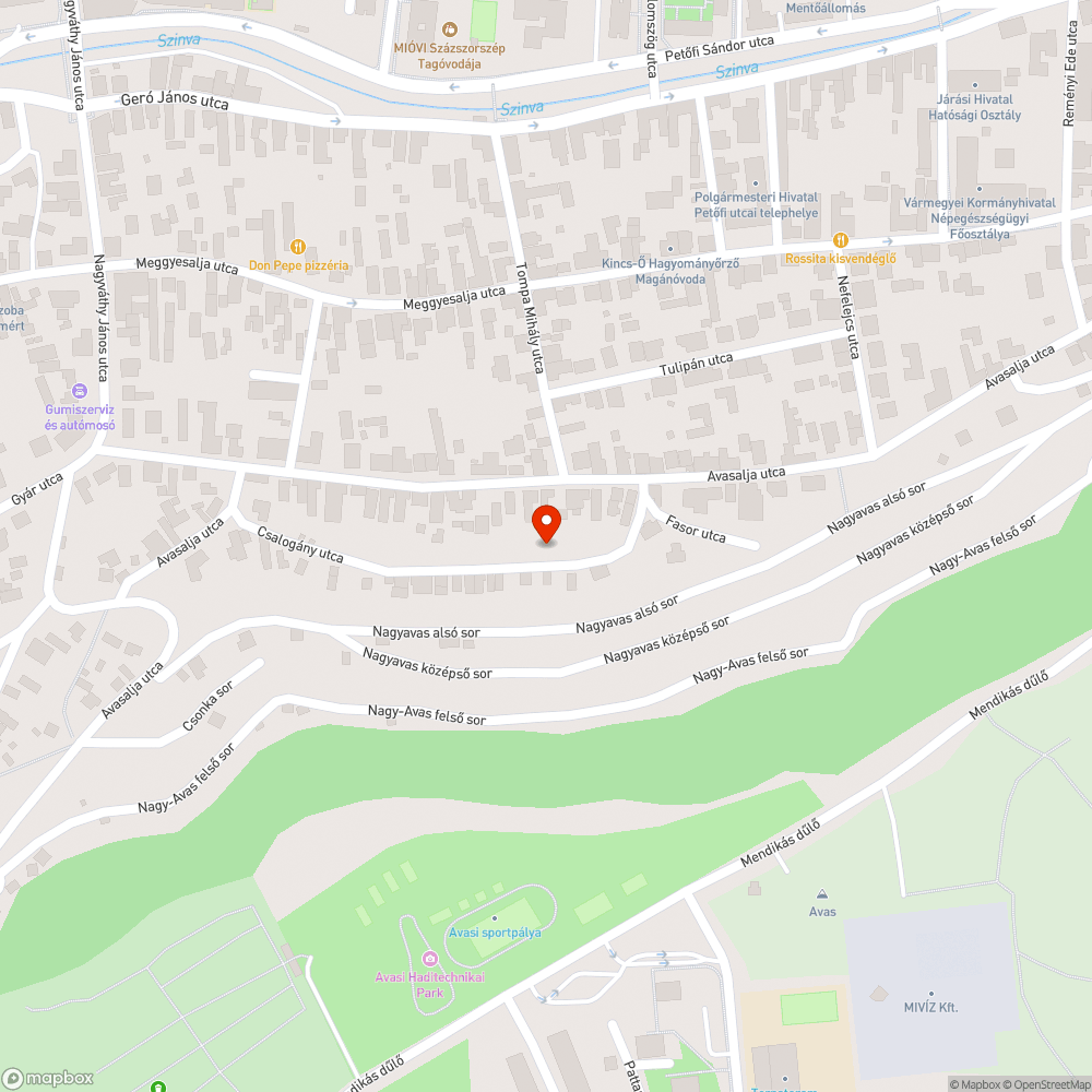 Útsüllyedés, veszélyes kátyú bejelentés helye