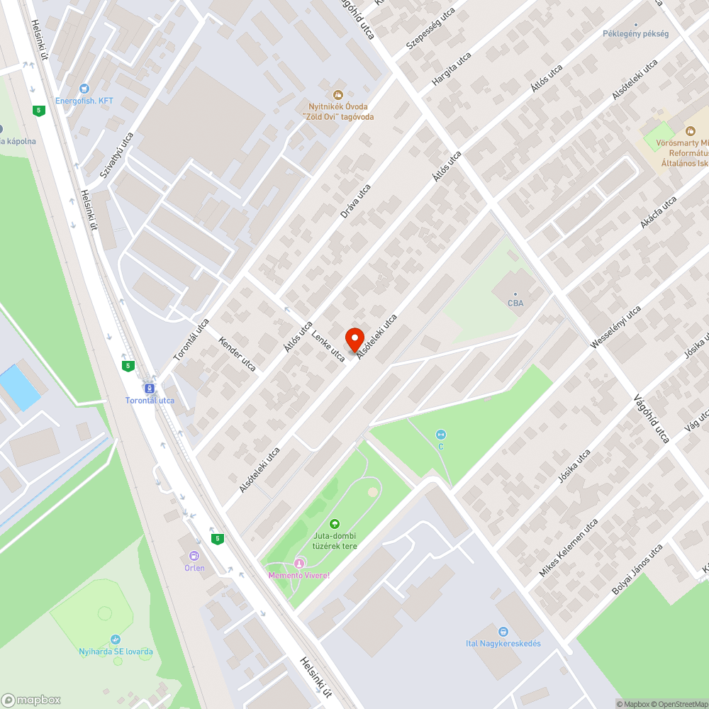 Elhagyott furgon bejelentés helye