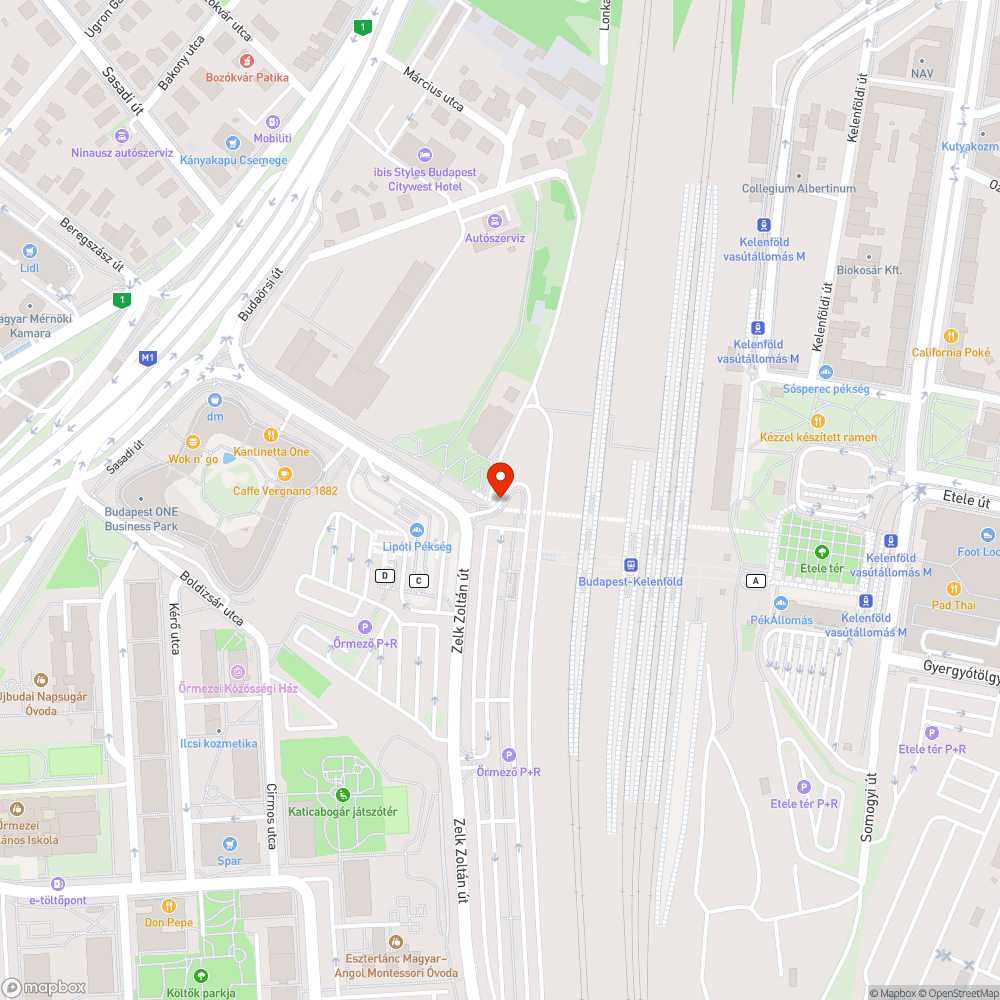 P+R parkoló megközelítése bejelentés helye