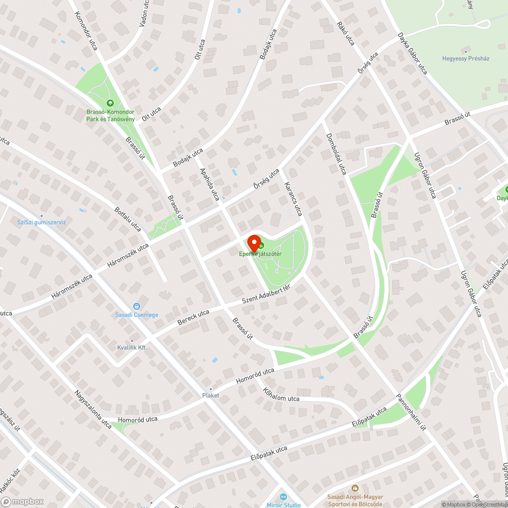 Eperke játszótér szemét bejelentés helye