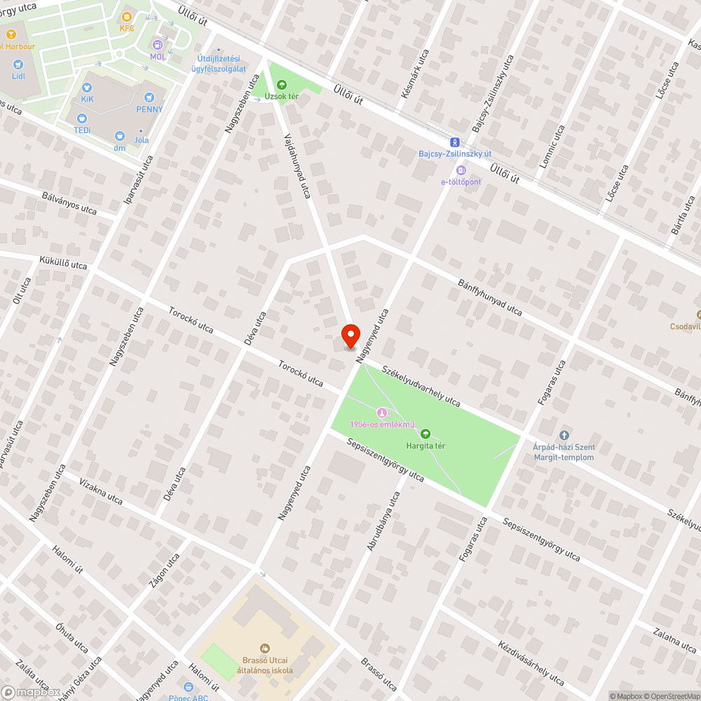 Hargita tér sarkán nem világít egy lámpa bejelentés helye