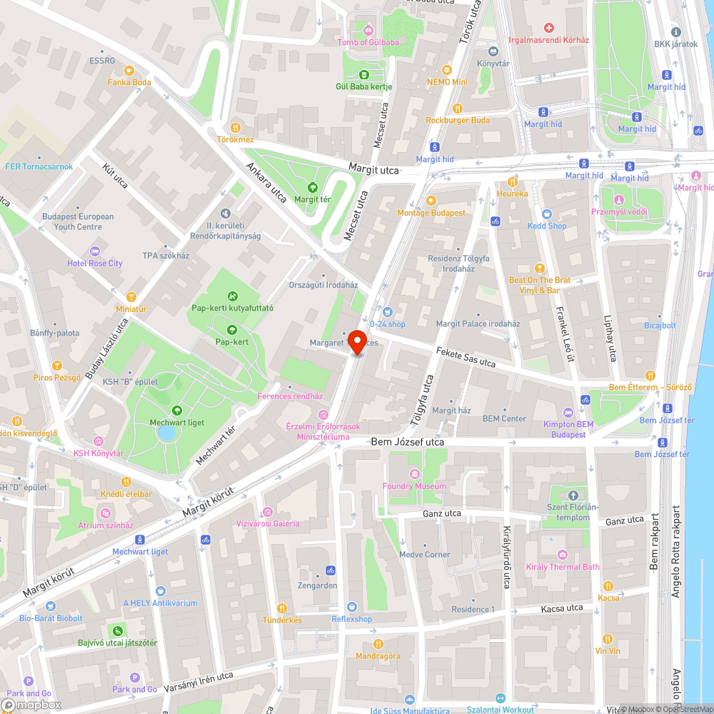 Kevés kerékpártároló a Margit körúton bejelentés helye