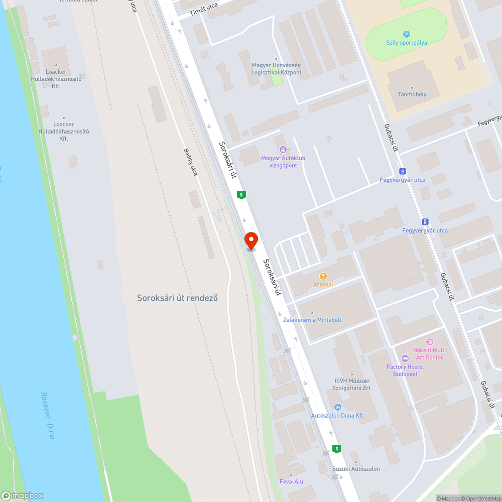 Timót utca/FÉG volt hévmegálló szemét bejelentés helye