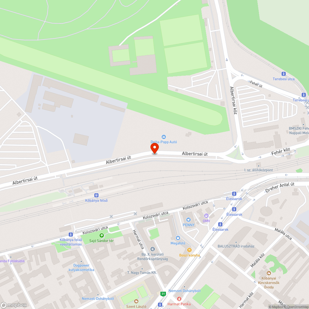 bútorroncs és autógumi az Albertirsai út mentén bejelentés helye