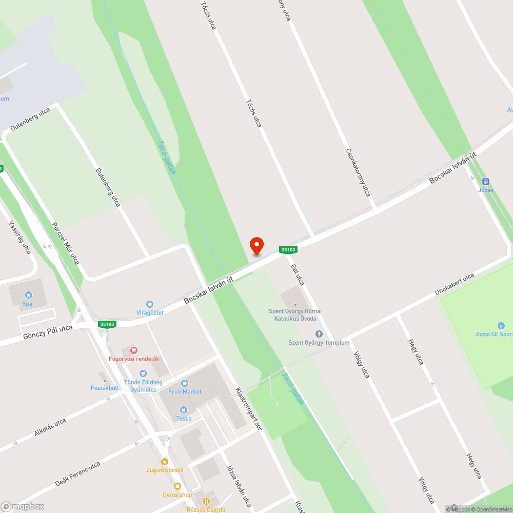 Kátyús út bejelentés helye