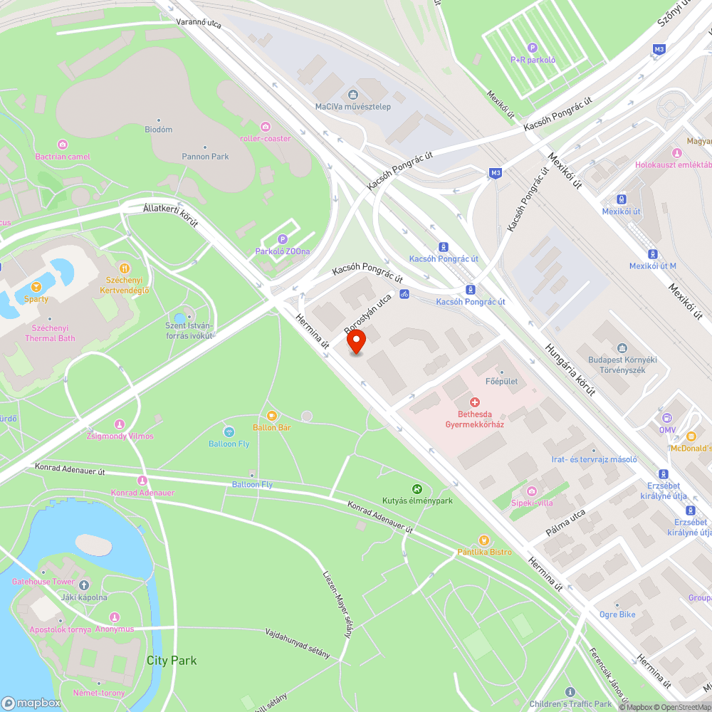 Kátyú a megállóban bejelentés helye