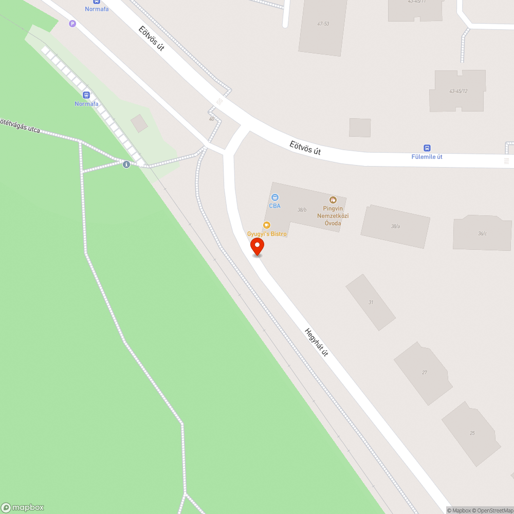 Hatalmas kátyú a Hegyhát utcában bejelentés helye