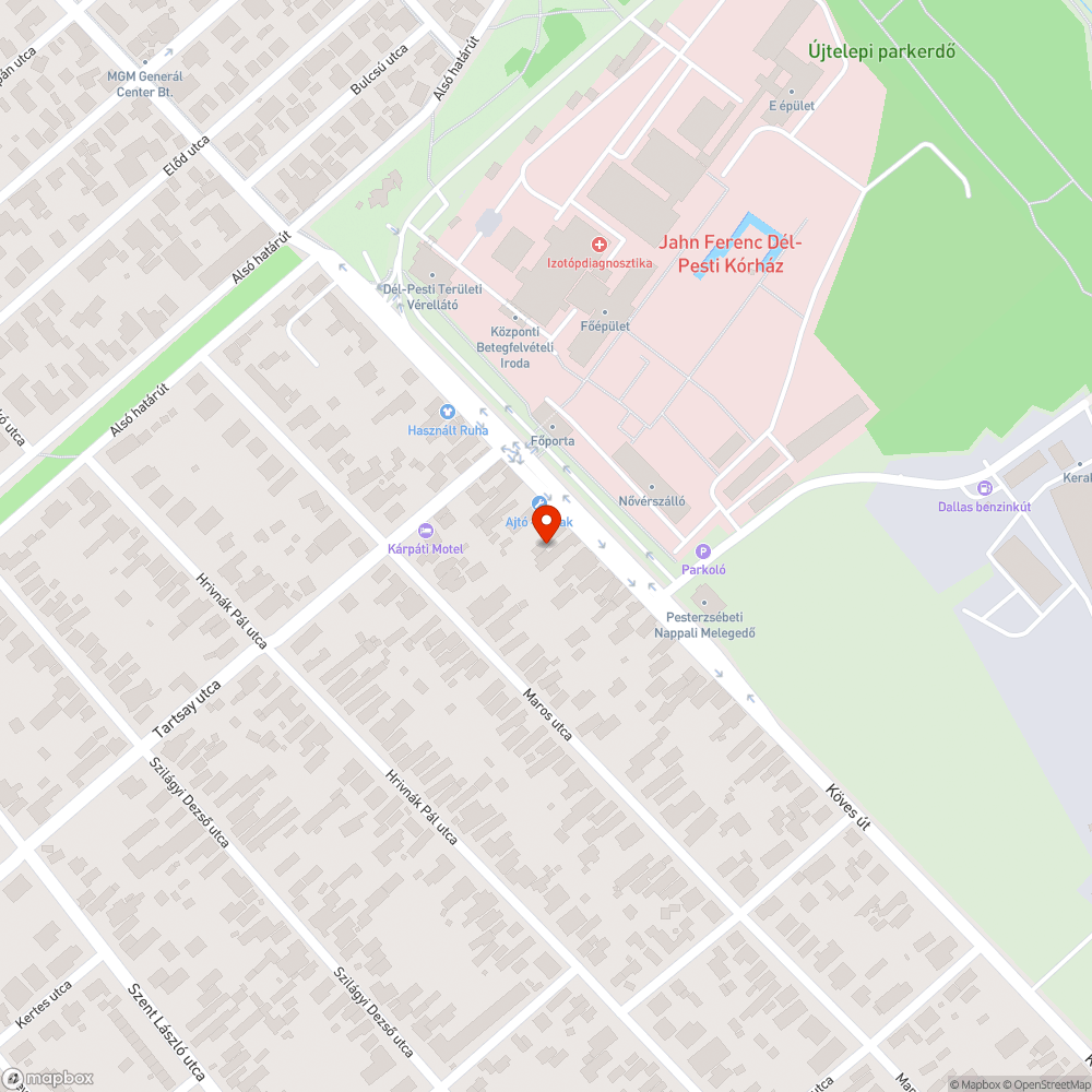 Elhagyott jármű bejelentés helye