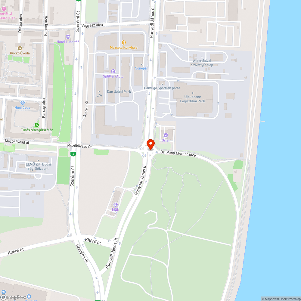 Közlekedési lámpa bejelentés helye