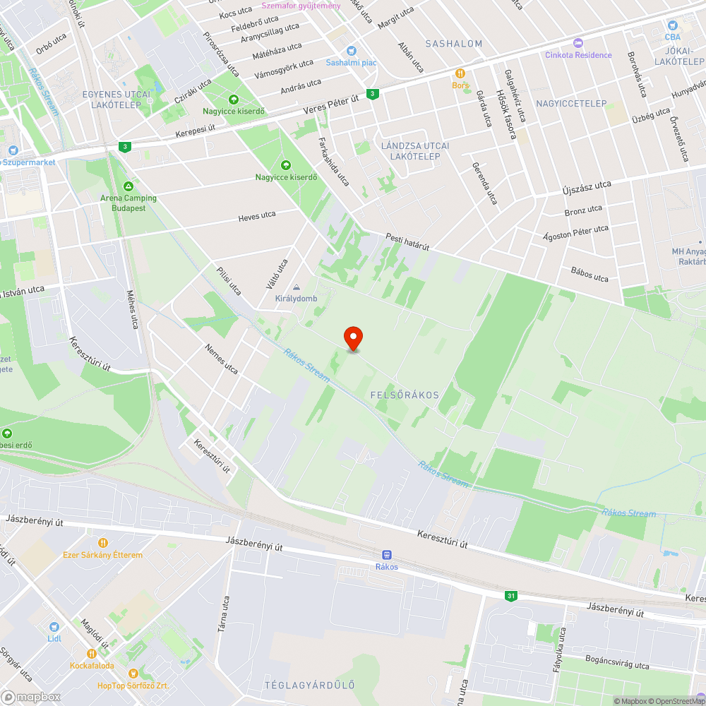 Illegális hulladék a X. kerületi Pilisi utcában bejelentés helye