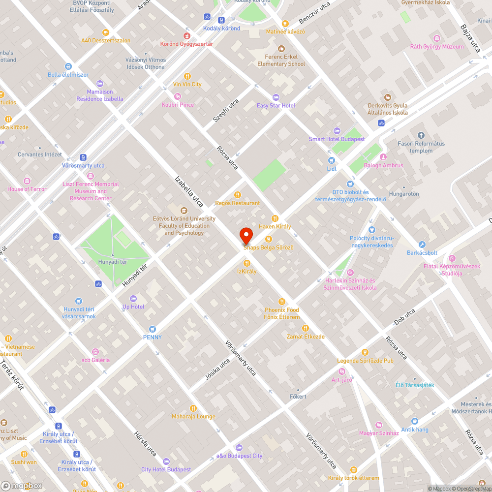 Király utca útjelek bejelentés helye