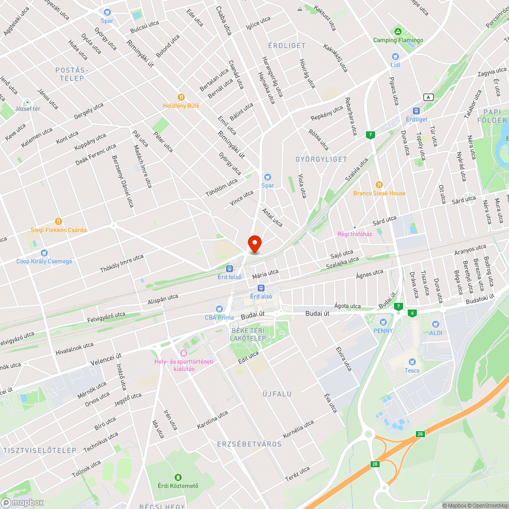 Elhagyott autó bejelentés helye