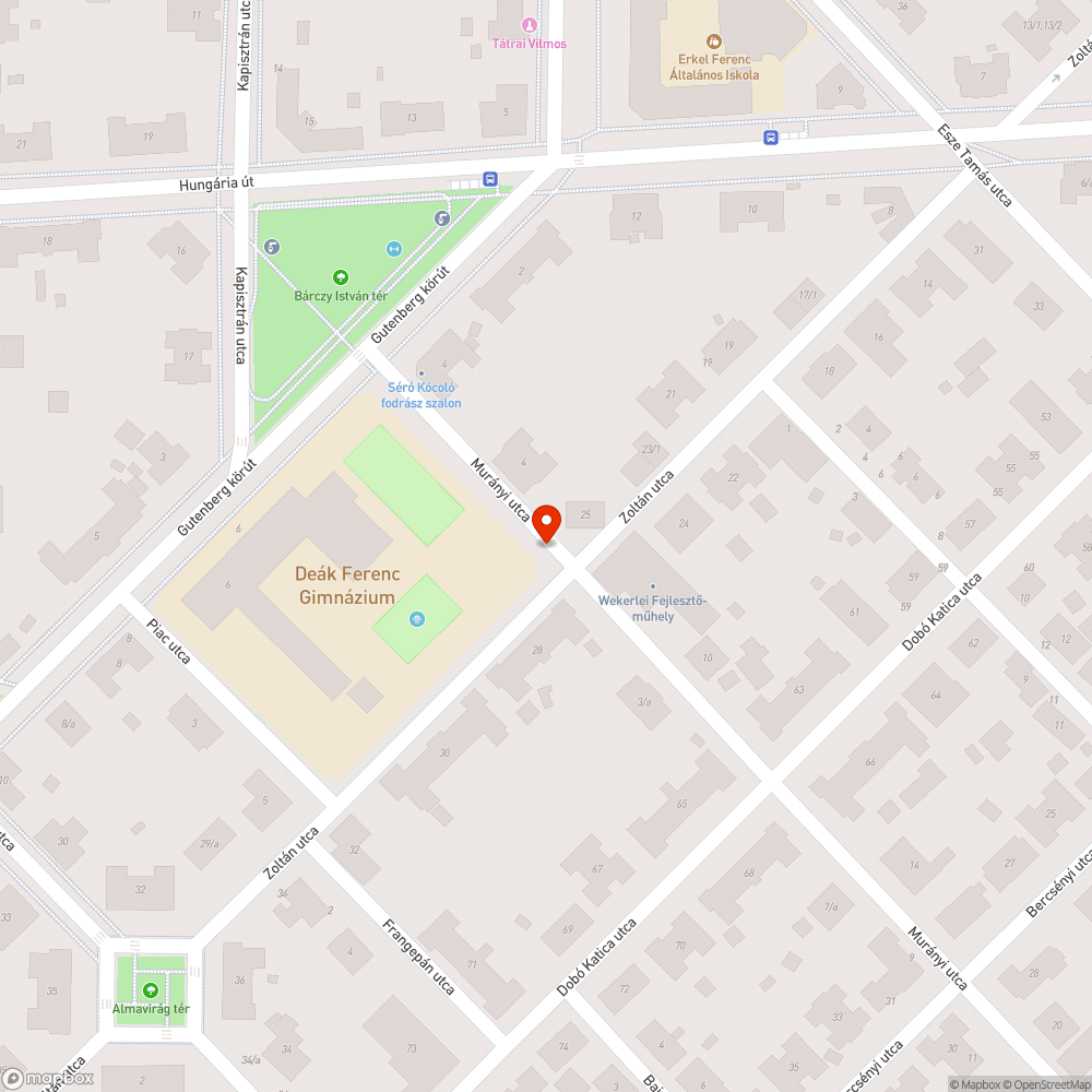 Hiányzó tábla bejelentés helye