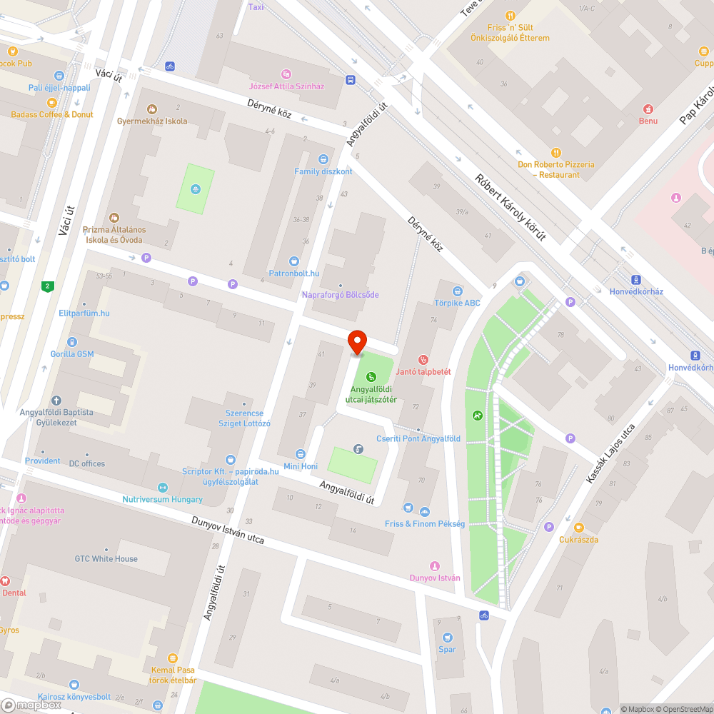 Eltört, útra lógó fa bejelentés helye