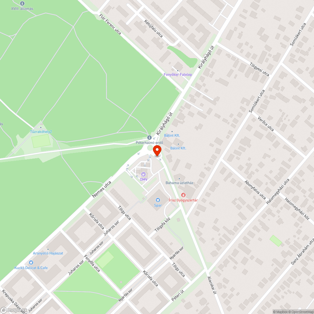 Alacskai úti körforgalomban kifektetett tábla bejelentés helye