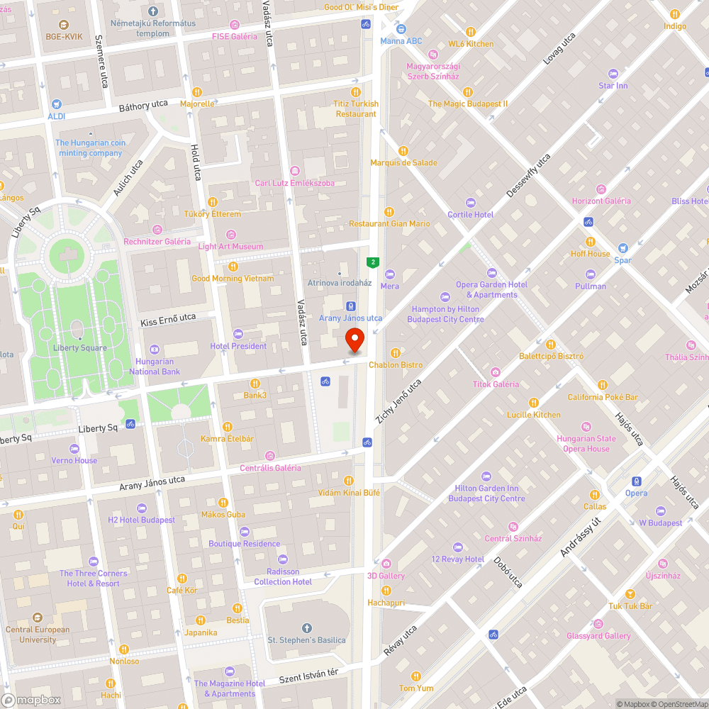 Fejmagasságban kiálló tábla bejelentés helye