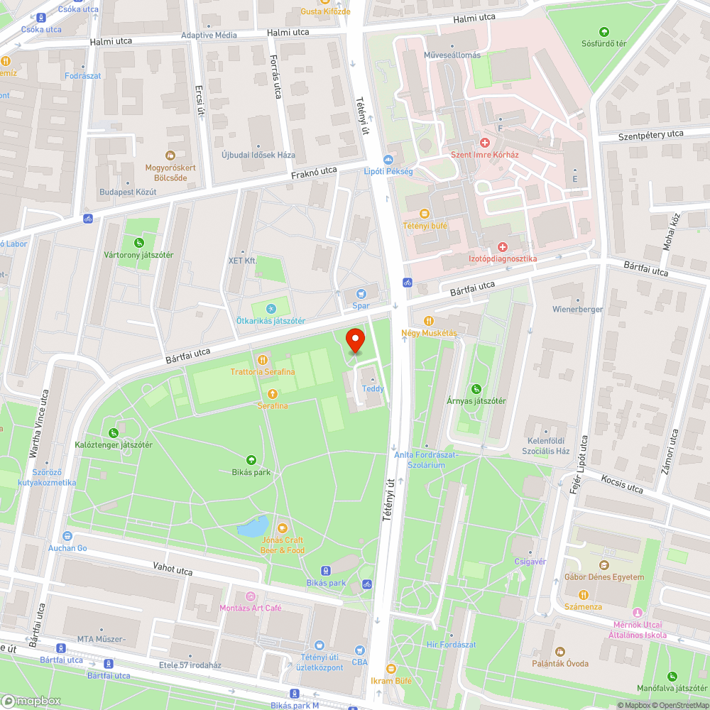 Illegális P+R parkoló a Bikás parkban bejelentés helye