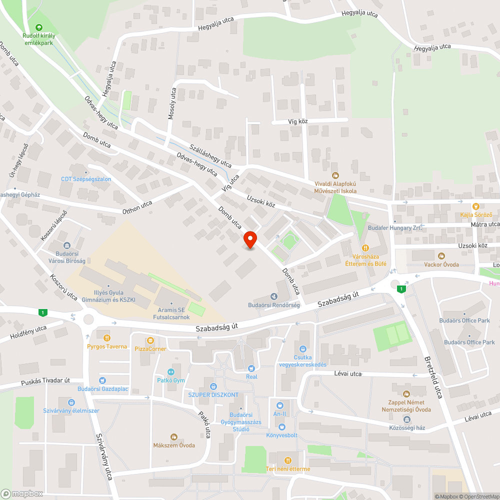 Elhagyott jármű bejelentés helye