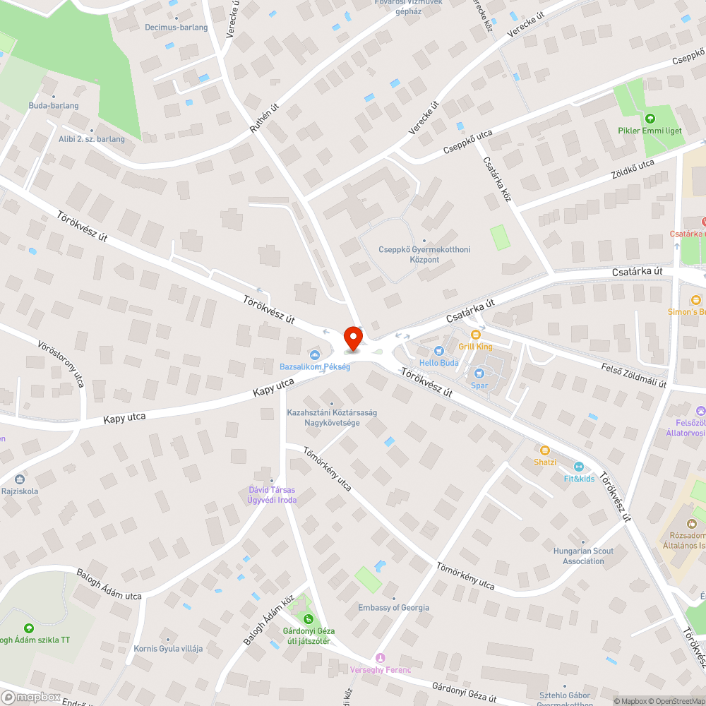 Kerületi zászló bejelentés helye