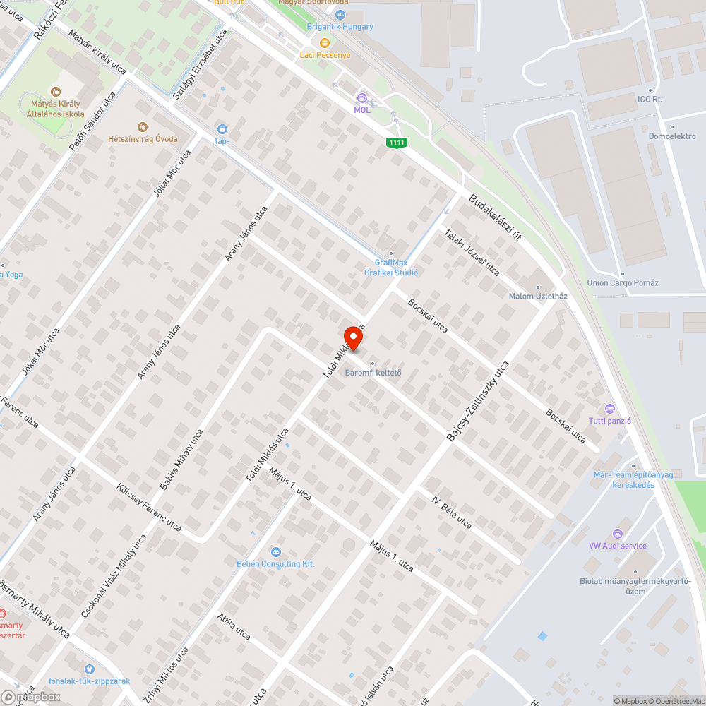 Sérült csatornafedő bejelentés helye