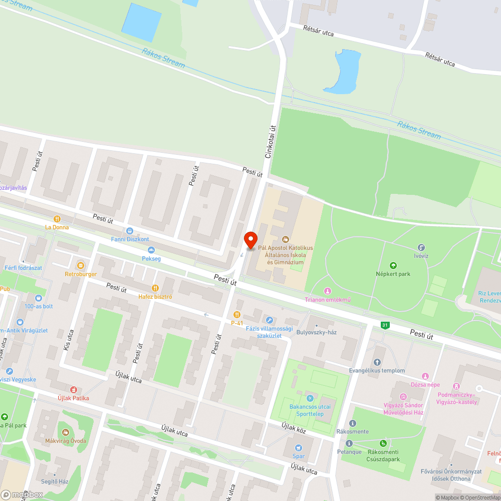 Törmelék bejelentés helye