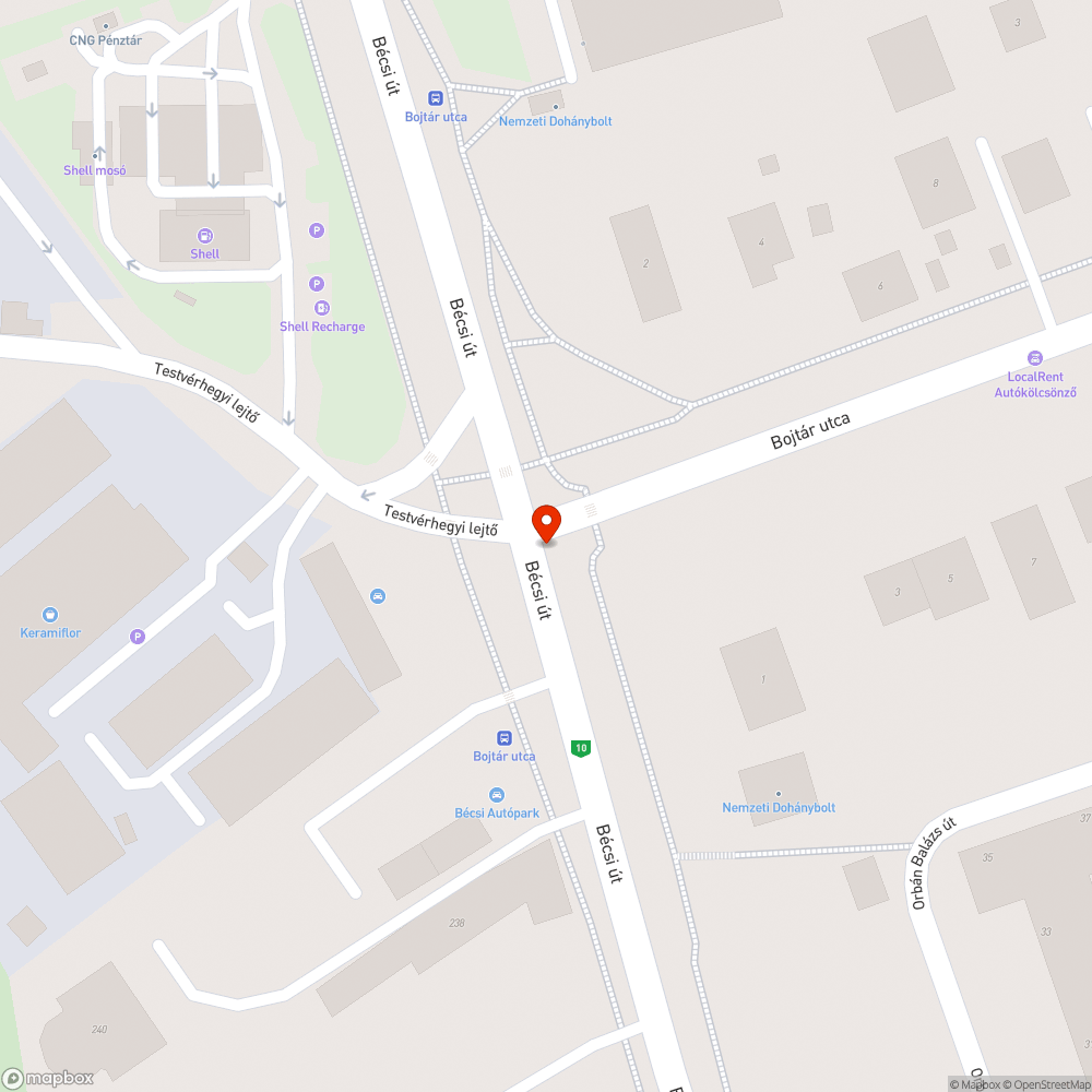 Kidőlt jelzőlámpa bejelentés helye