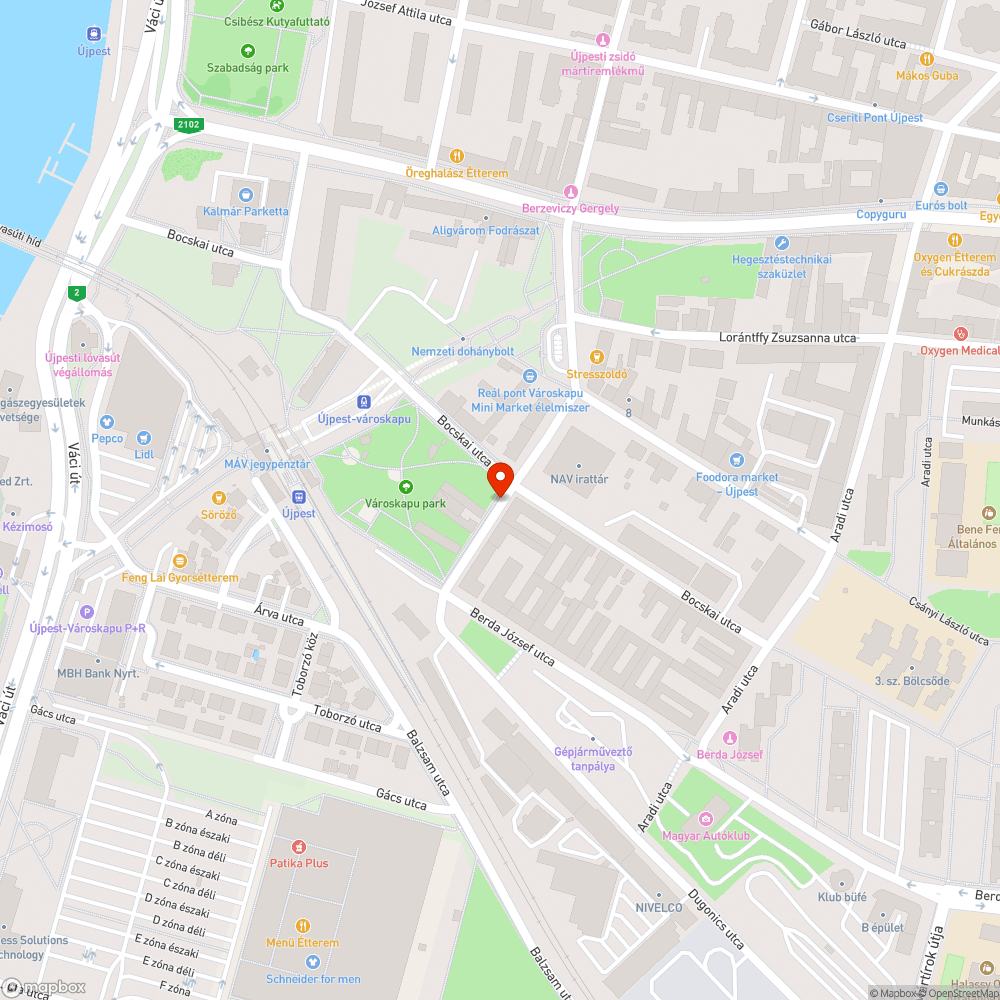 Elhagyott jármű bejelentés helye